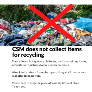 No recycling collections