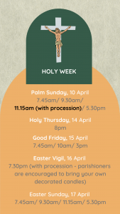 Holy Week update