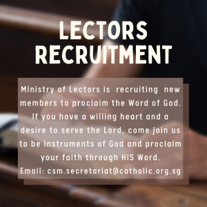 Lectors recruitment with email