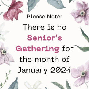 Jan NO Seniors Club Gathering